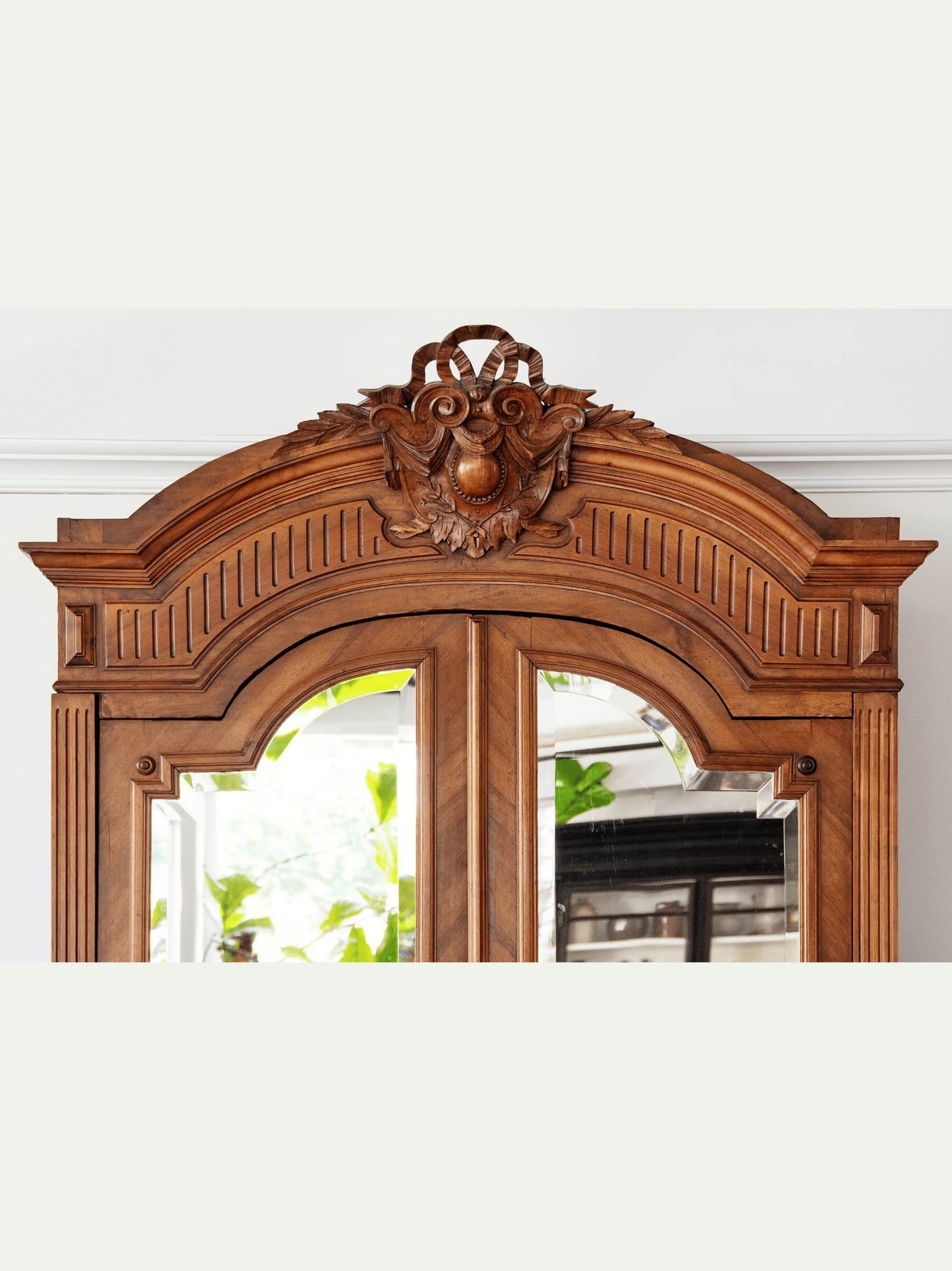 Monumental Antique Carved Oak Armoire