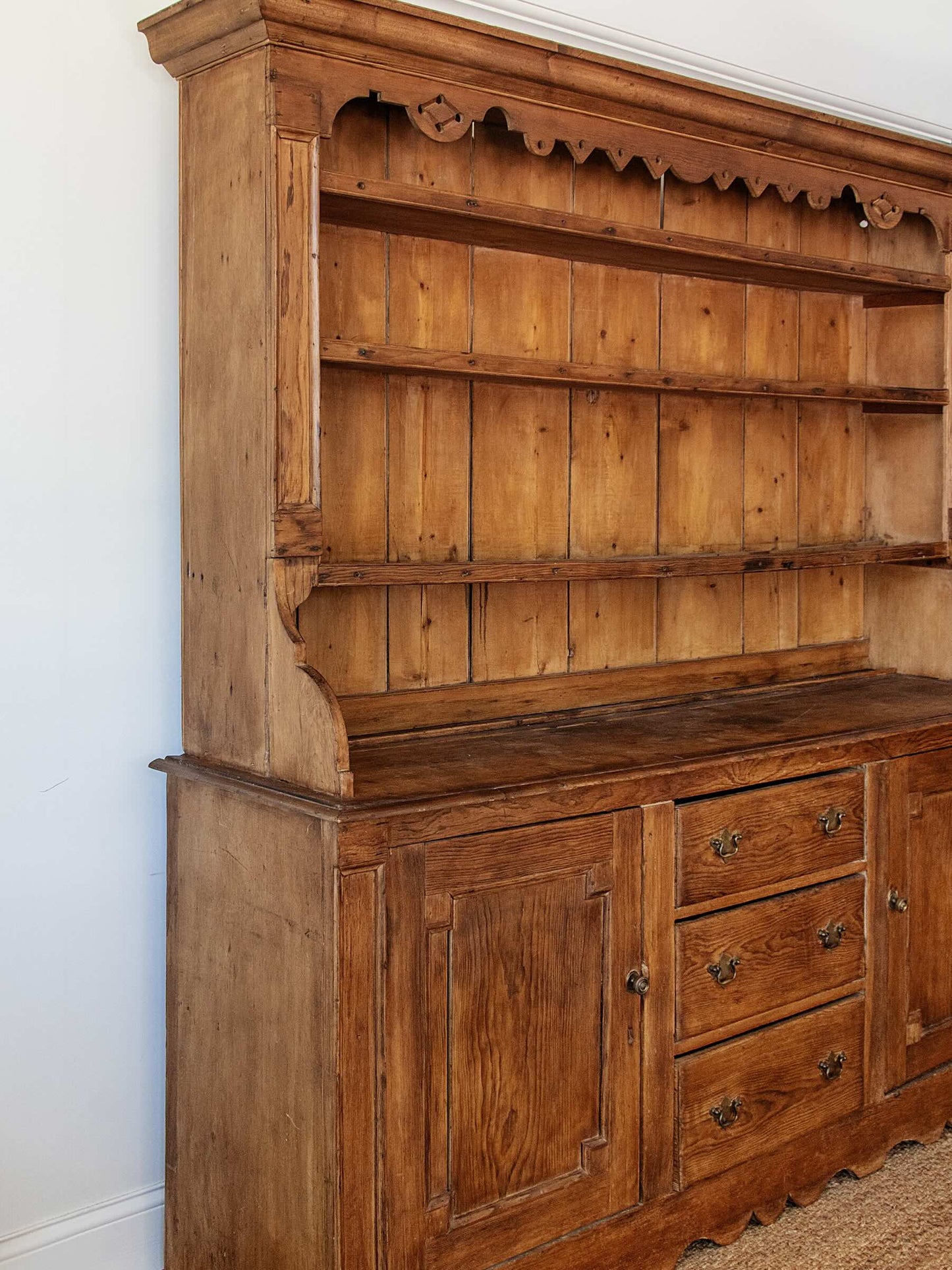 Antique English Pitch Pine Welsh Dresser | ca. 1890s