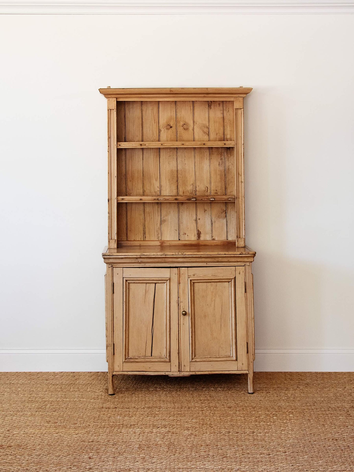 Petite English Pine Step-Back Hutch