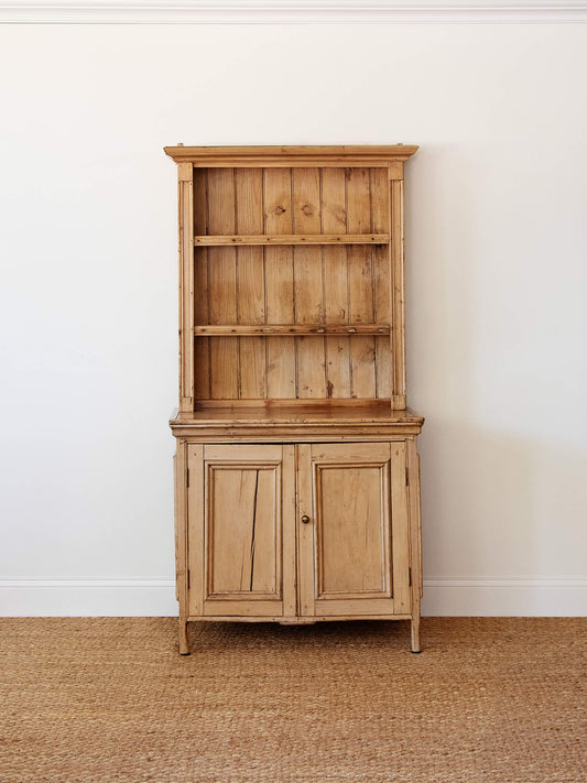 Petite English Pine Step-Back Hutch