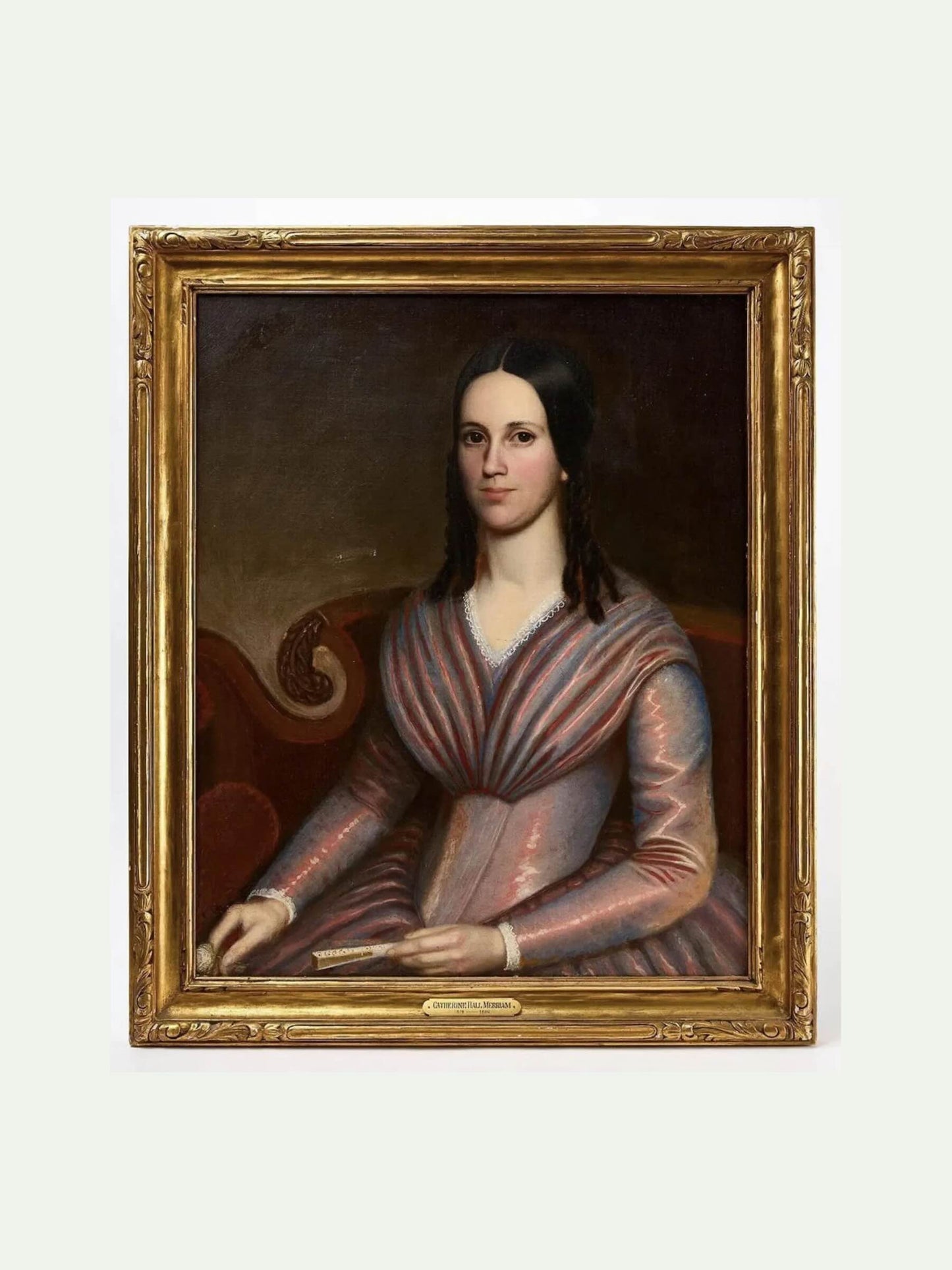 Portrait of Catherine Hall Merriam (1819–1890) | American School Oil on Canvas, Mid-19th Century