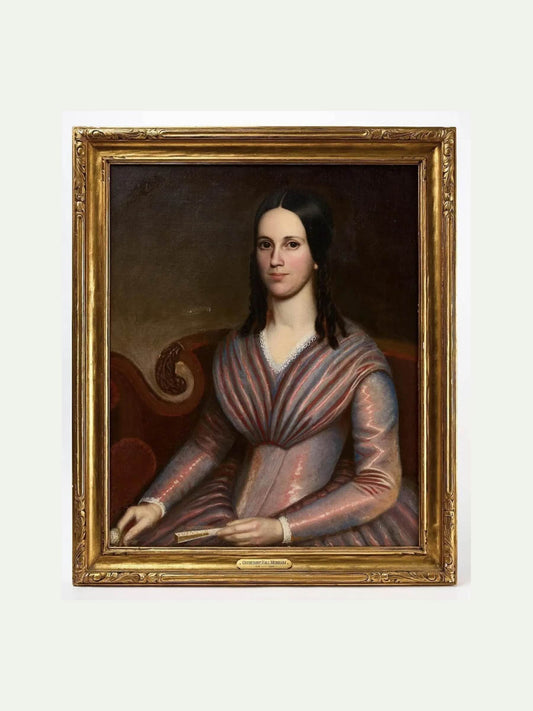 Portrait of Catherine Hall Merriam (1819–1890) | American School Oil on Canvas, Mid-19th Century