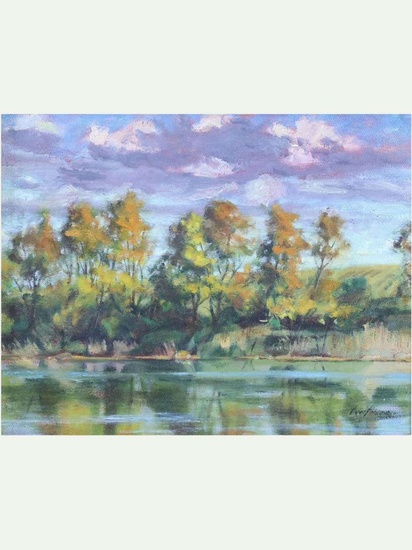 Scott Woolever (American) "Mid October" Original Oil on Canvas