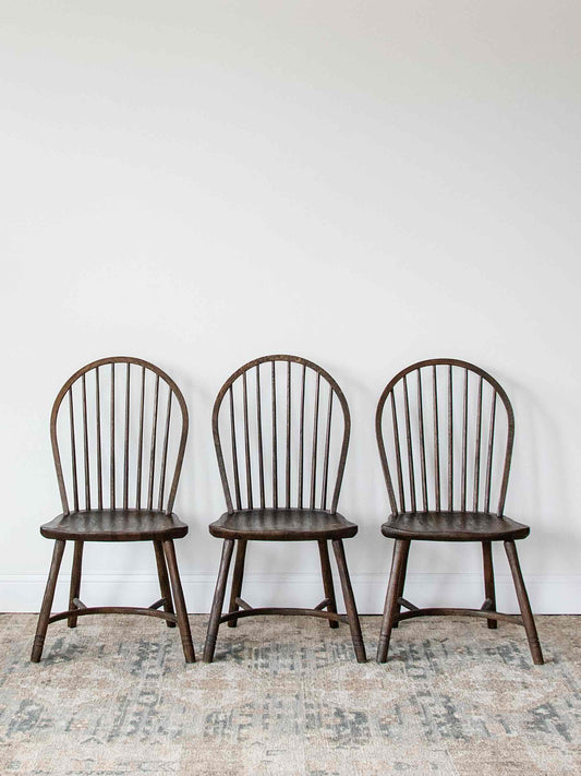 Set of 5 Hoop Back Handmade Windsor Chairs